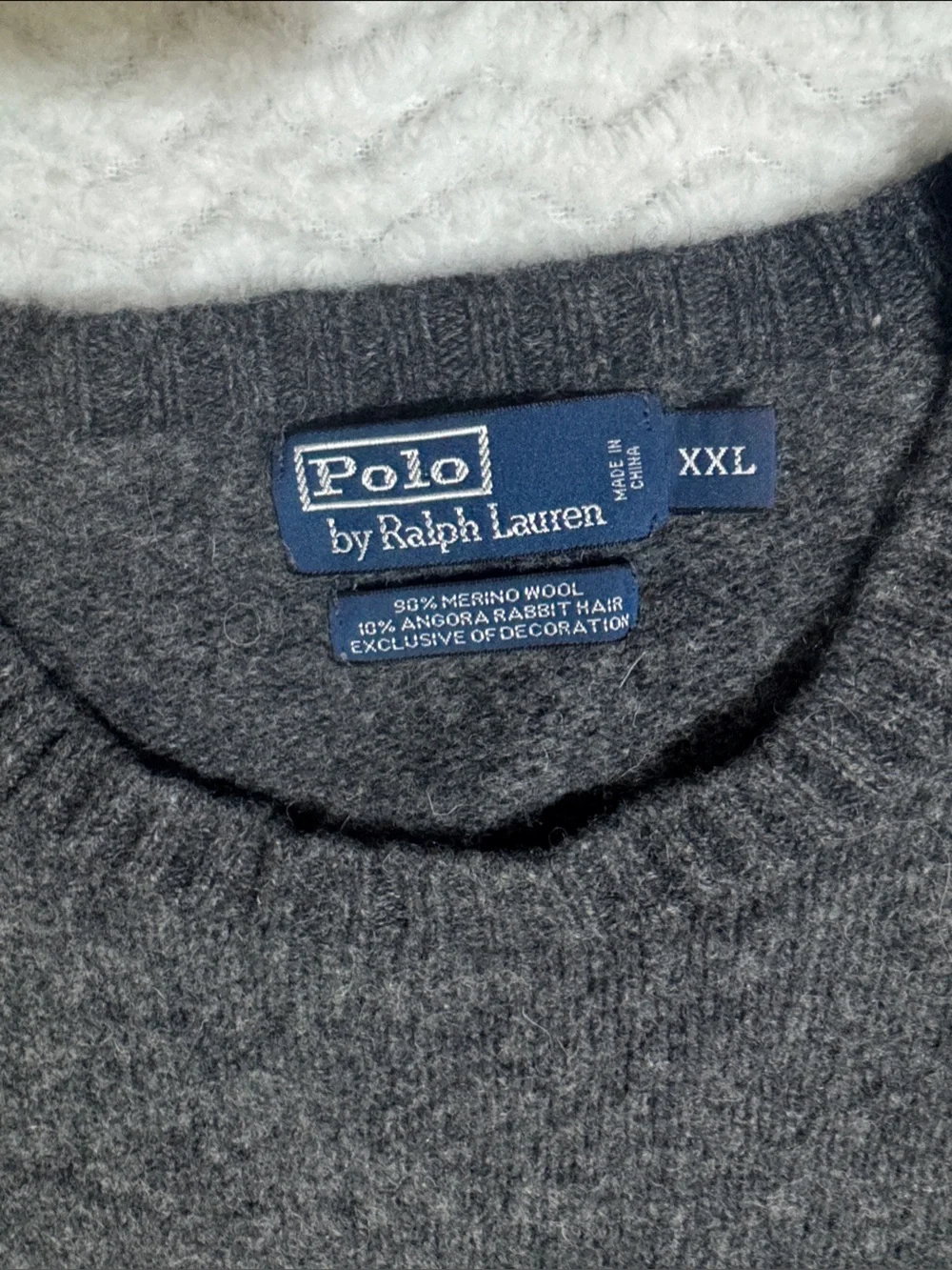 VTG Polo Ralph Lauren Sweater Crewneck Size XXL Mens Merino Wool Rabbit Hair